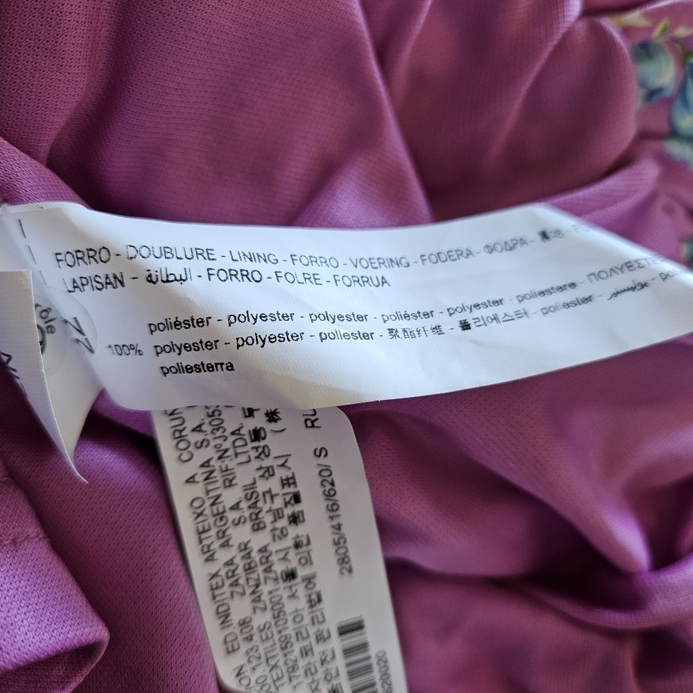 Zara Blogger Favorites Floral Corsetry Inspired Jumpsuit Mini Dress Pink Size S. - Picture 16 of 16